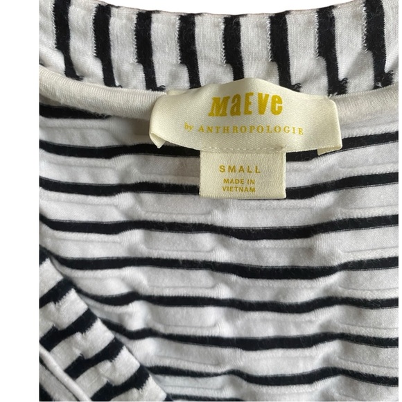 Anthropologie Paladino Maeve blue/ black and white midi stripped dress size S - Picture 12 of 13